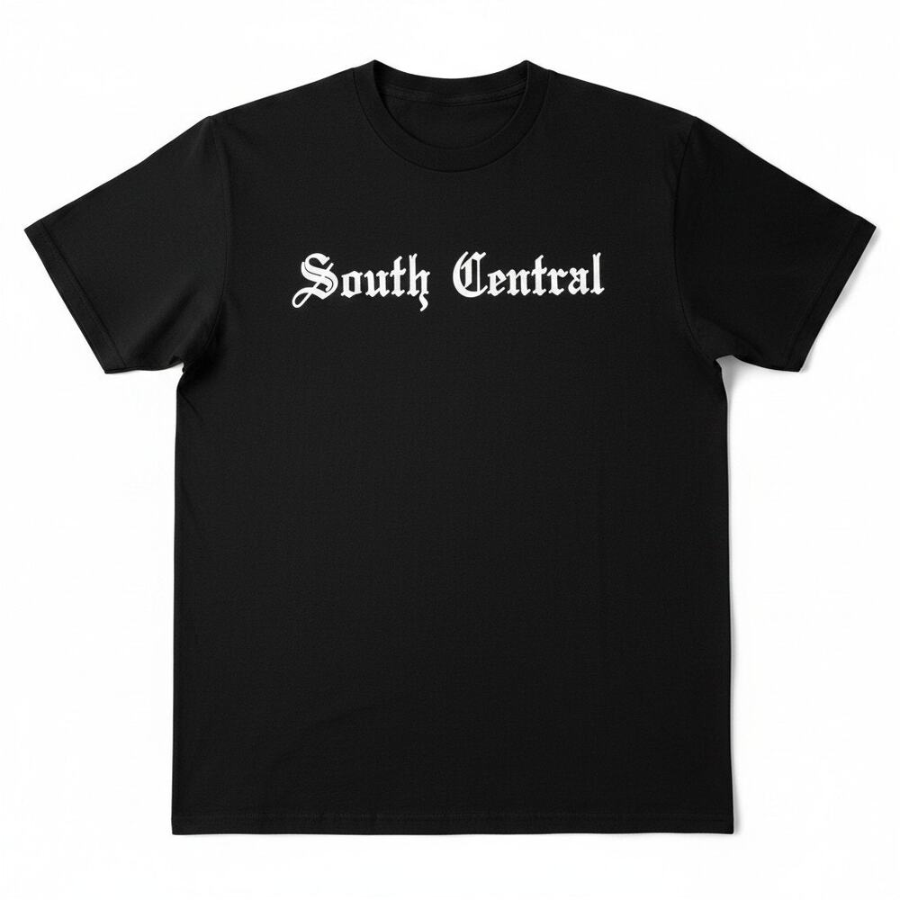 South Central Los Angeles Old English Tattoo Black Med T-Shirt South LA Cafe